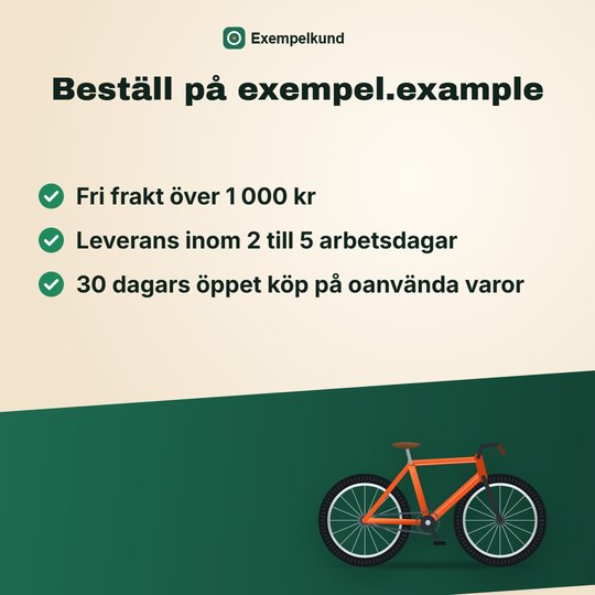 Storyboard för scen 3 i 1:1, kvadratisk, med de tre löftena och gröna bockar